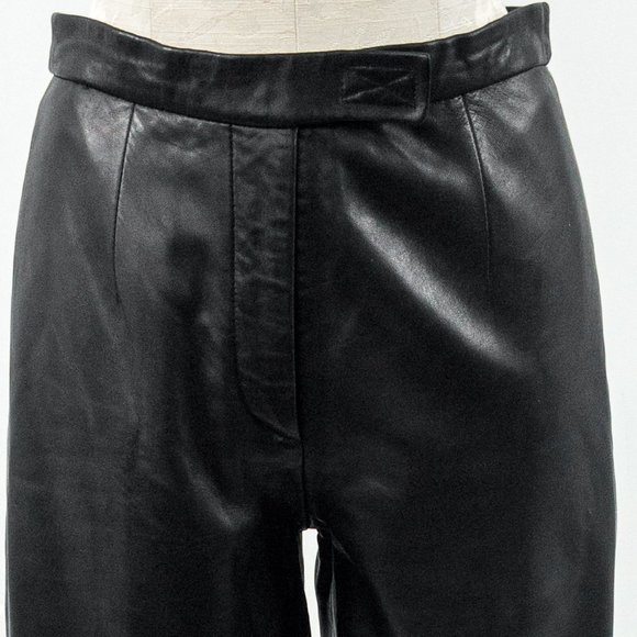 Vintage 4 Leather Highrise Straight Pants Black - Picture 3 of 11